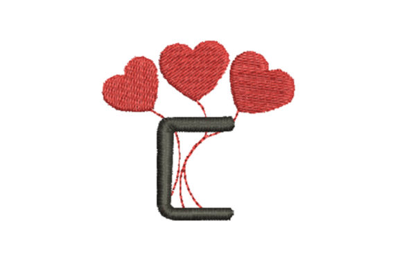 Review: Alphabet Letter C with Red Love Heart for Valentine's