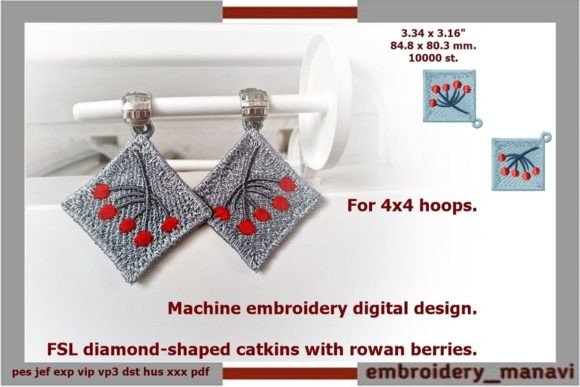 Review: ITH Diamond Shaped Earrings with Rowan Design